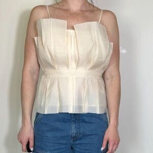 Cloud Ten Bridal Cream Flirty Top Size Large